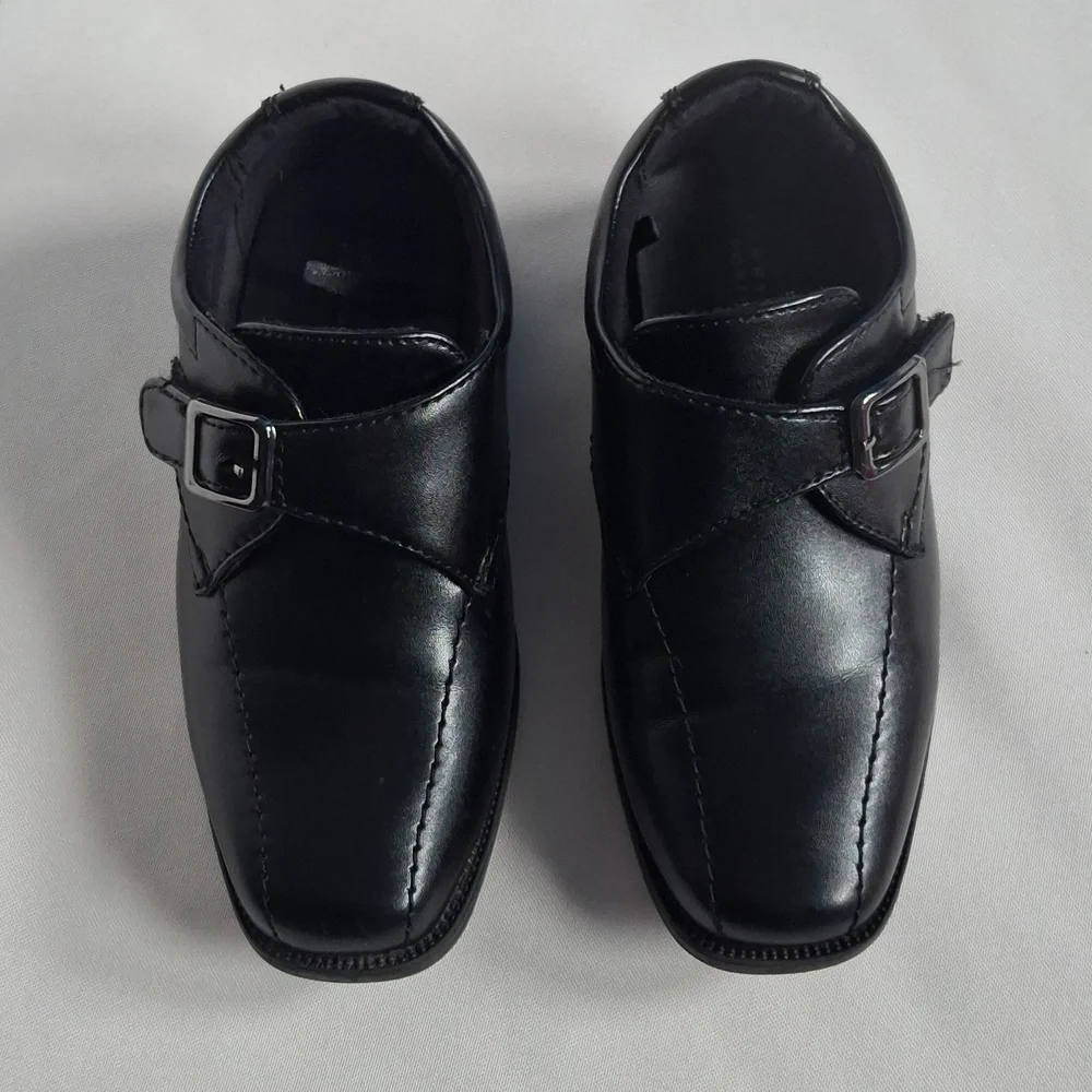 Perry Ellis Boys' Black Dress Monk Strap Shoes Toddler Kids Size‎ 10